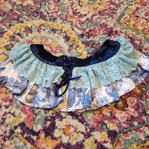 LuxMuse Lace up blue china mini skirt